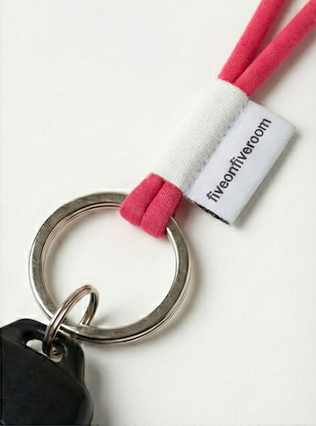 five on five room keychain pink