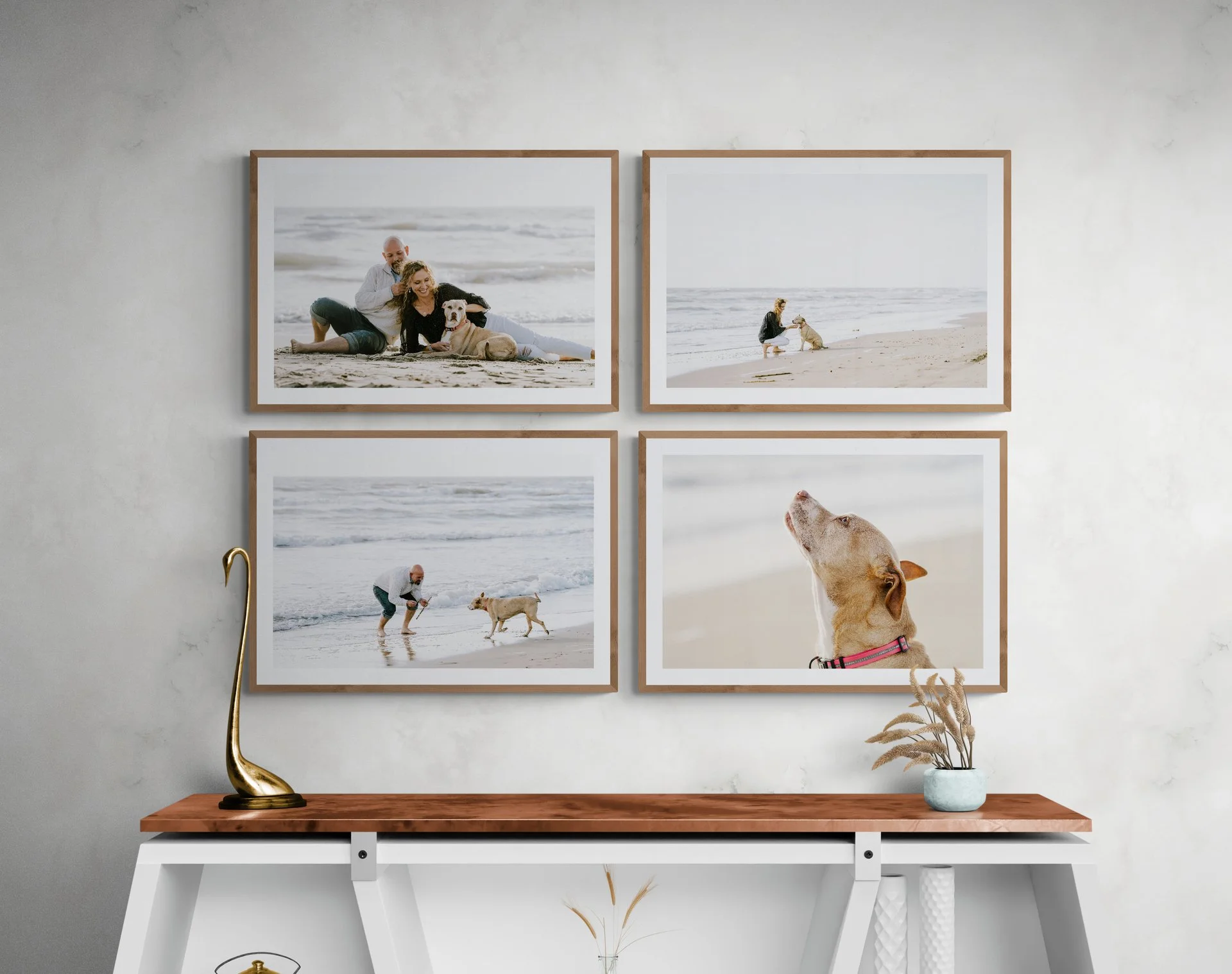 Couple and their dog photoshoot Tuscany - framed