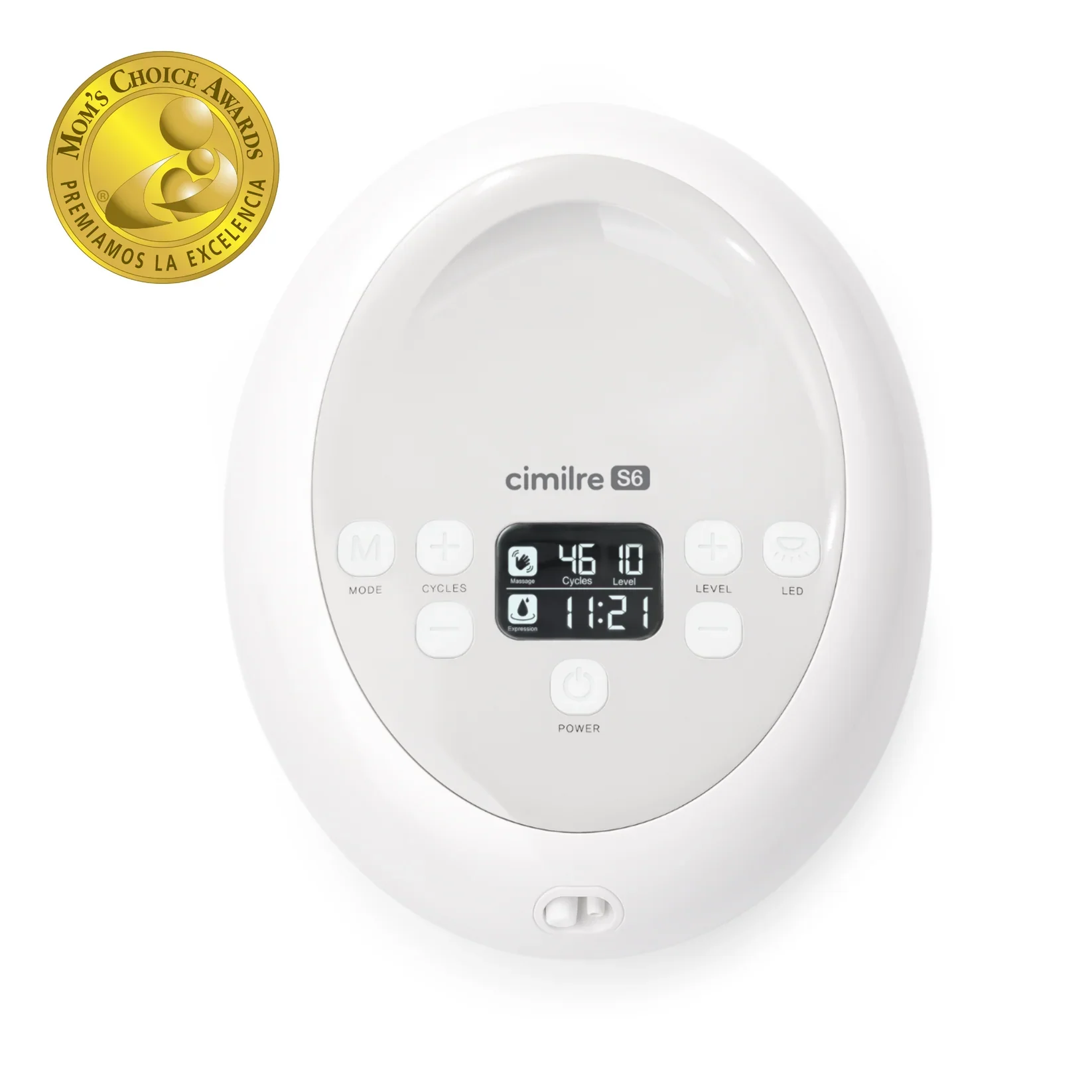 cimilre-S6-breast-pump-topview-moms-choice-award.webp