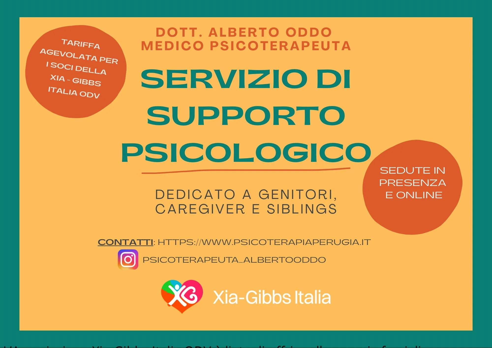 Servizio di supporto psicologico per le famiglie