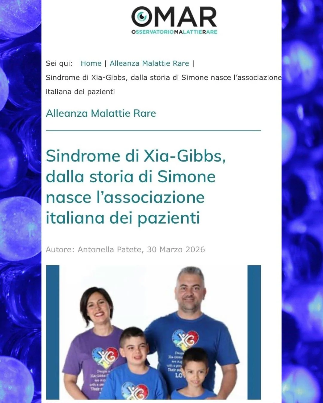 Intervista a Roberta Tino, a cura di O.Ma.R. - Osservatorio Malattie Rare