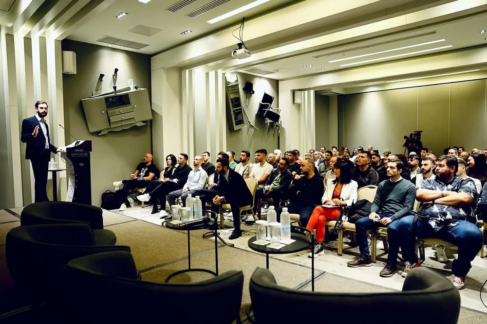 Audience attending a digital finance event