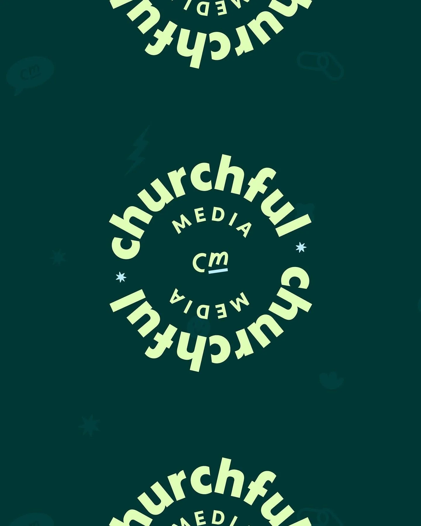 A first look at the marks created for
@churchfulmedia. Brand packages always come with more than one mark, because it&rsquo;s necessary! This is just a snippet, but their brand style guide included info and inspo to guide them in when and where to us