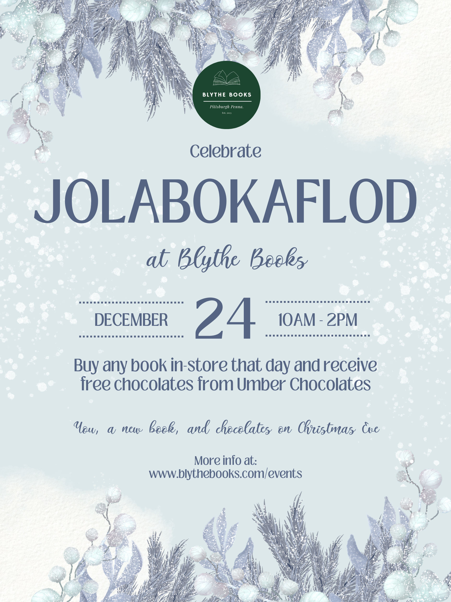 Celebrate Jolabokaflod at Blythe Books
