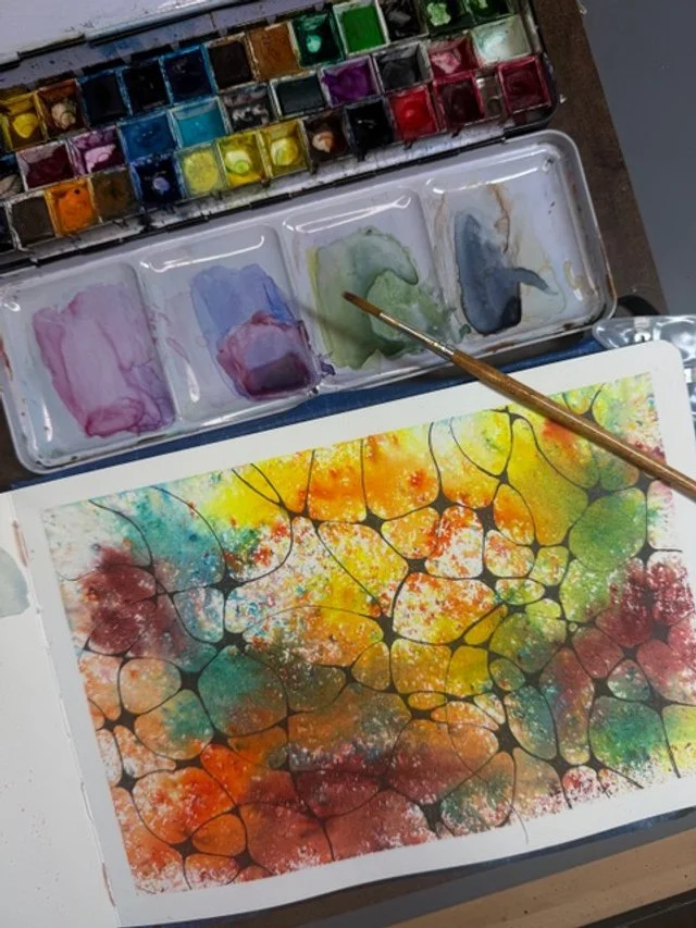 Neurographics and Watercolor – Meditative Drawing Workshop by Elisabeth Ridenour