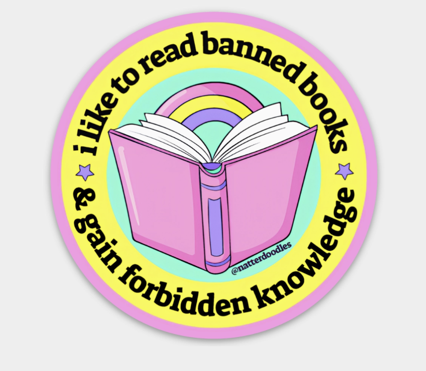 I Like to Read Banned Books Sticker
