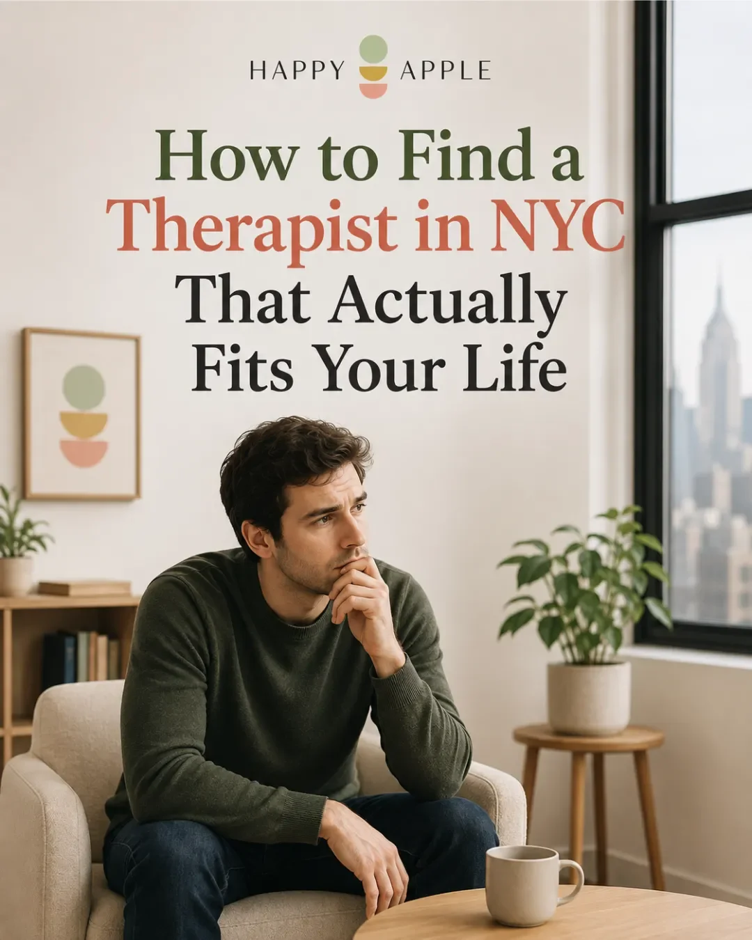 How to Find a Therapist in NYC That Actually Fits Your Life | Happy Apple NYC