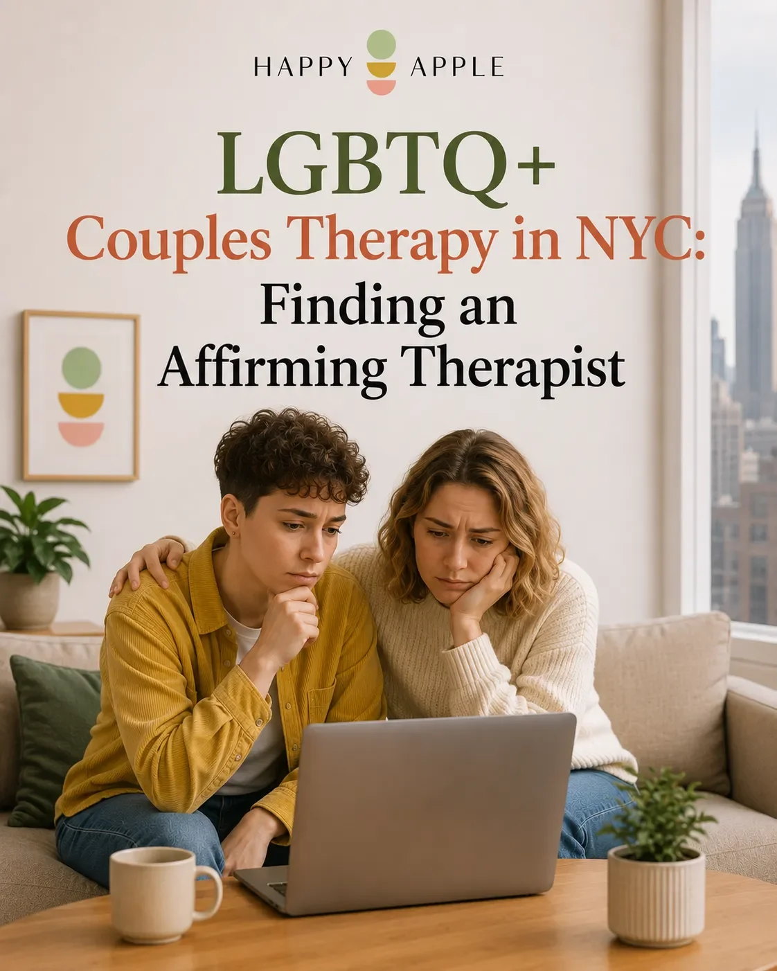 LGBTQ+ Couples Therapy in NYC: Finding an Affirming Therapist | Happy Apple NYC