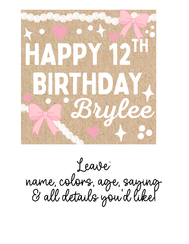 Bows & Hearts Banner