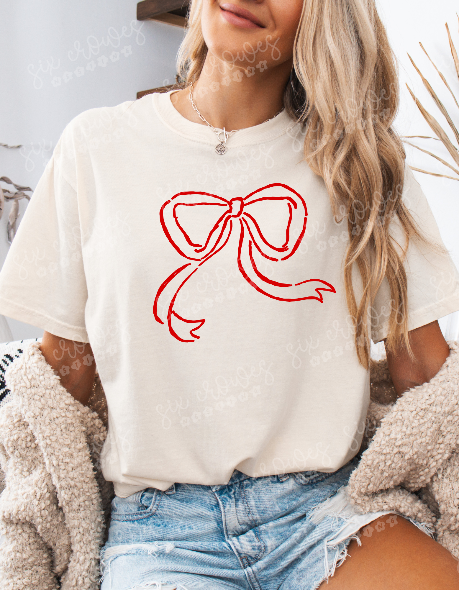 Red Bow Graphic Tee