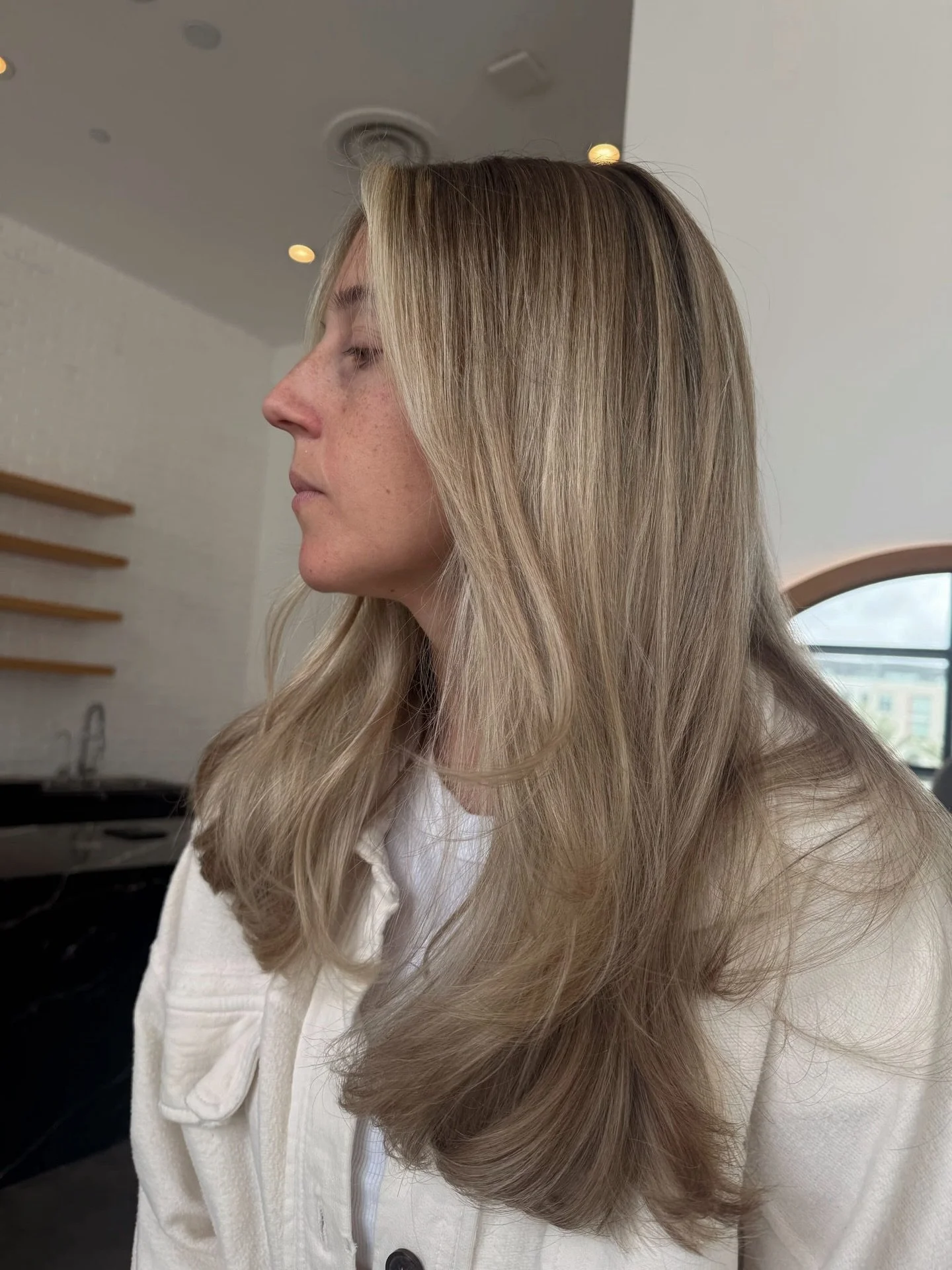 That &lsquo;I just woke up like this&rsquo; blonde. Kierstin&rsquo;s specialty ❄️