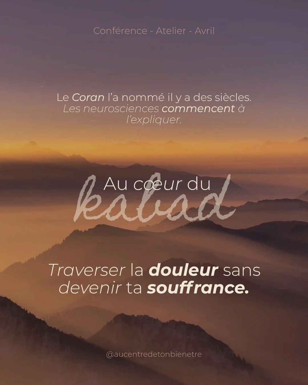 "Au cœur du Kabad" Traverser la douleur sans devenir ta souffrance