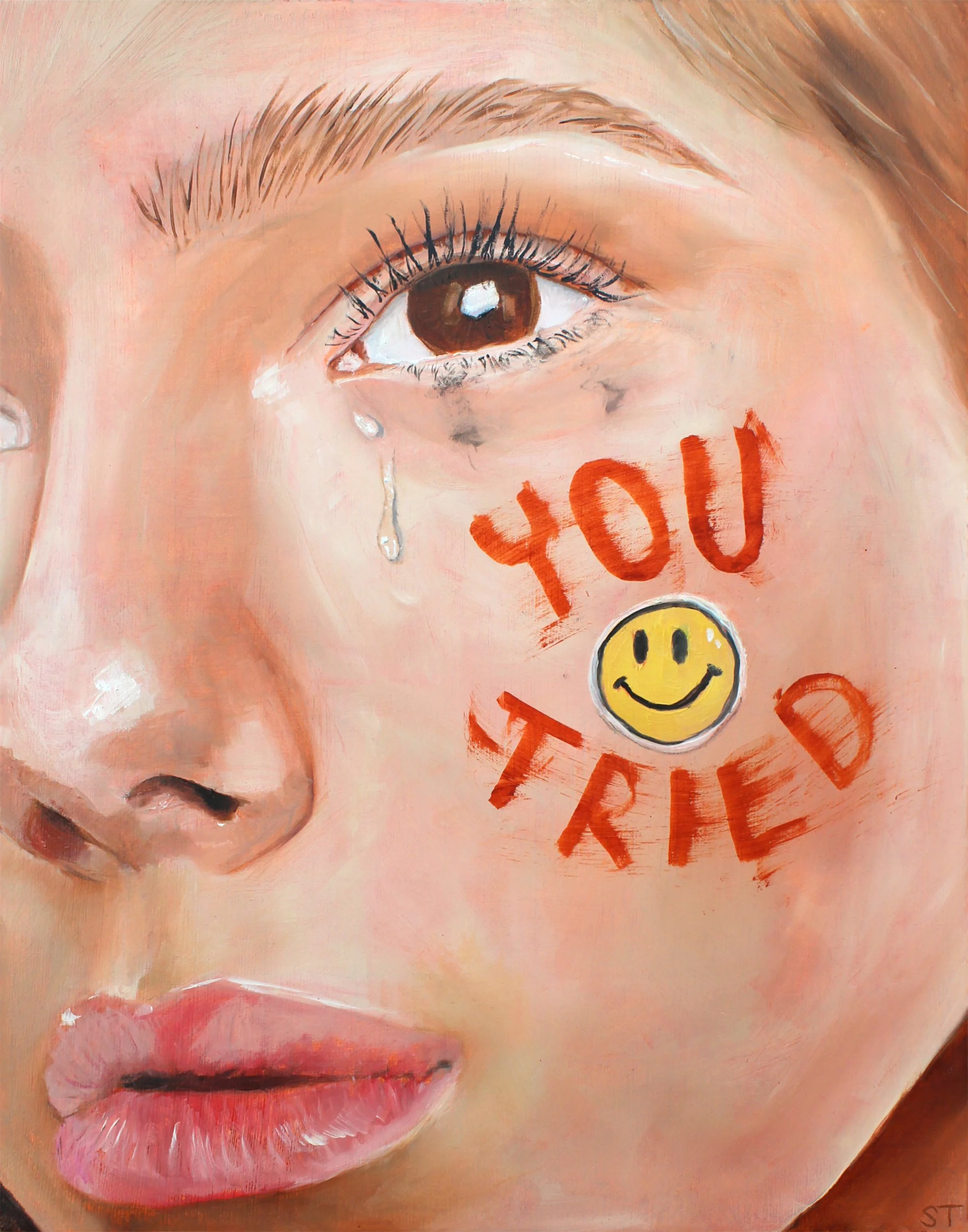 You Tried (created using a licensed photographic reference as a point of departure and transformed through narrative detail)