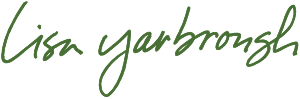 Stylized green signature reading 'Lisa Yarbrough'
