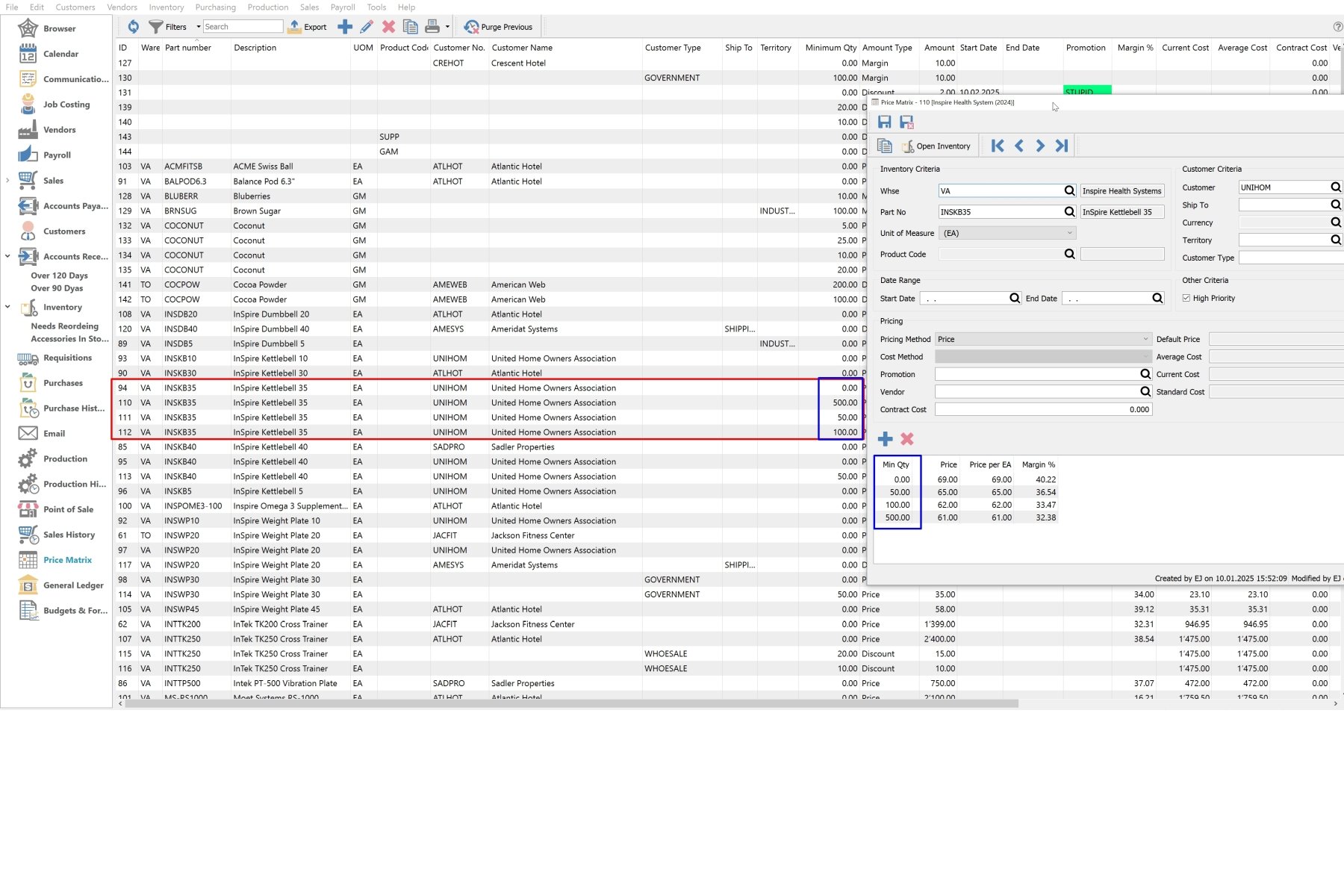 In the List-view records belonging together are hard to identify