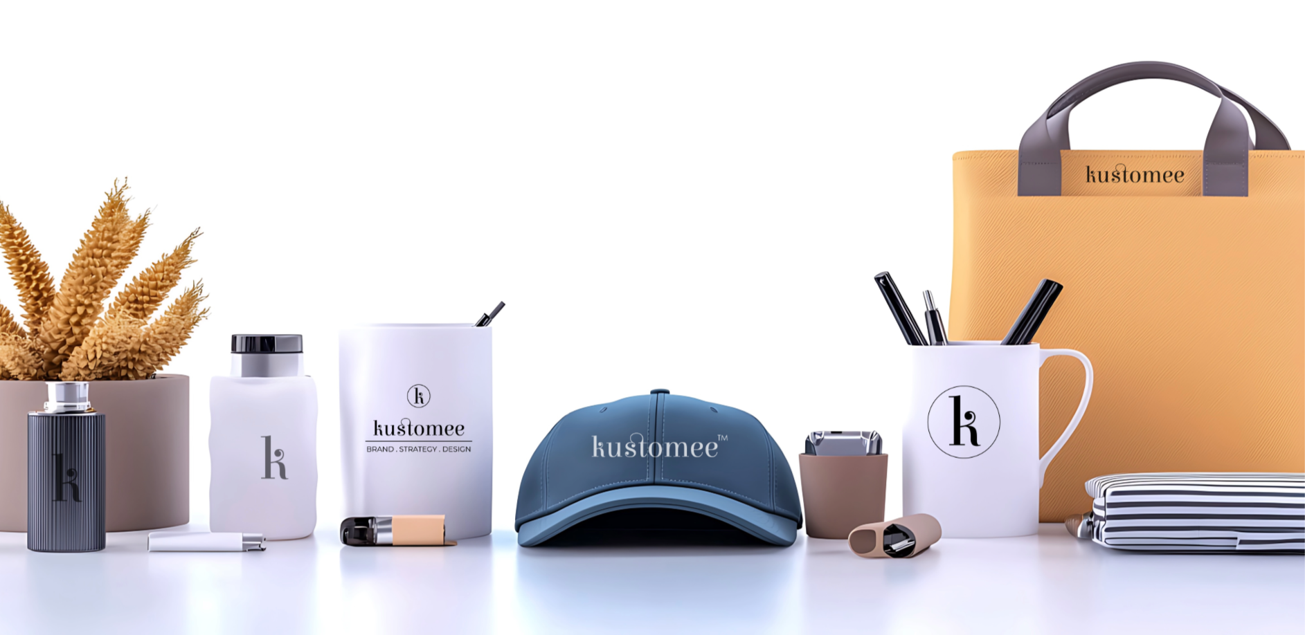 branded company hat with logo