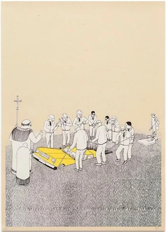 Blu Funeral Street Art Print