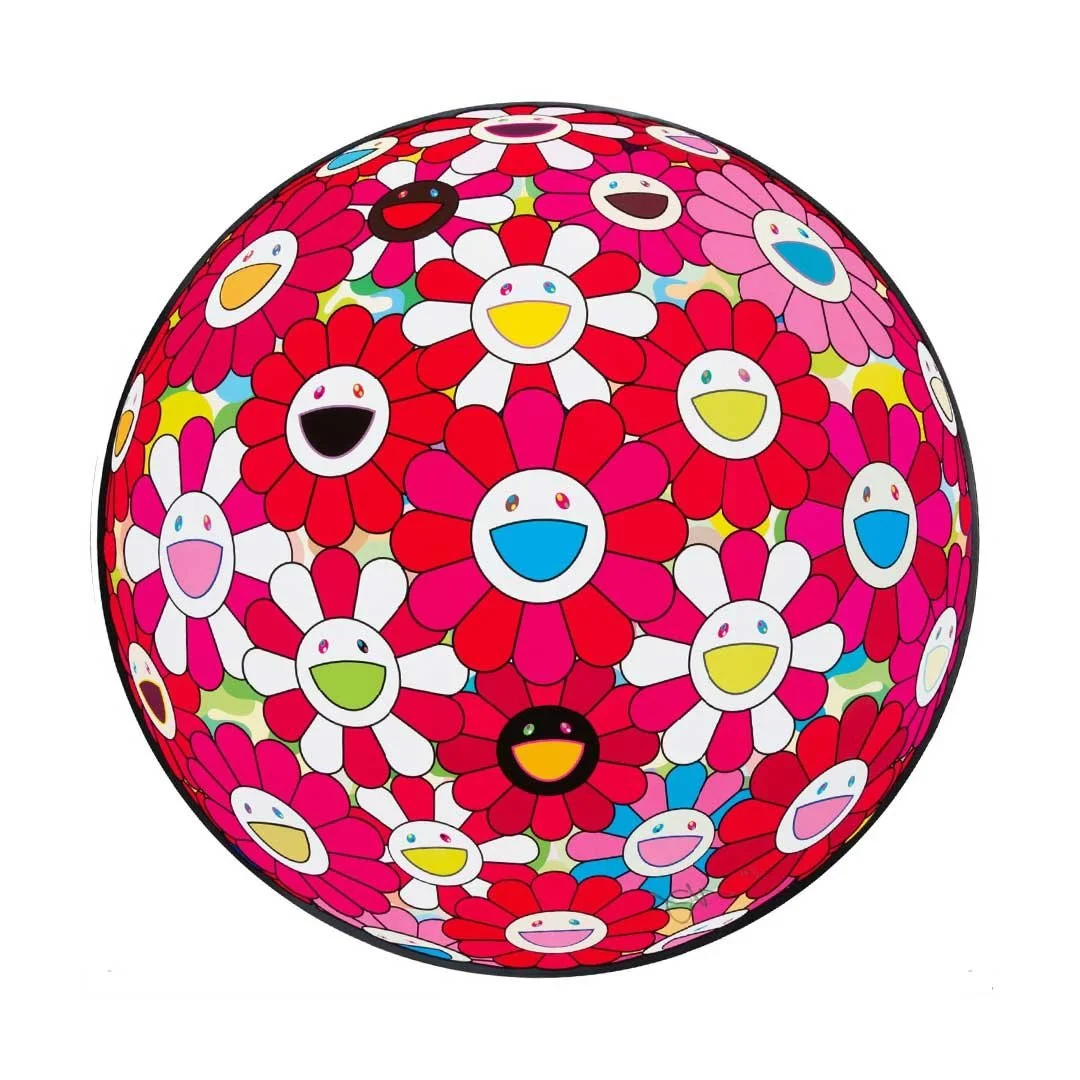 The Flowerball series by Takashi Murakami showcases his iconic smiling ...