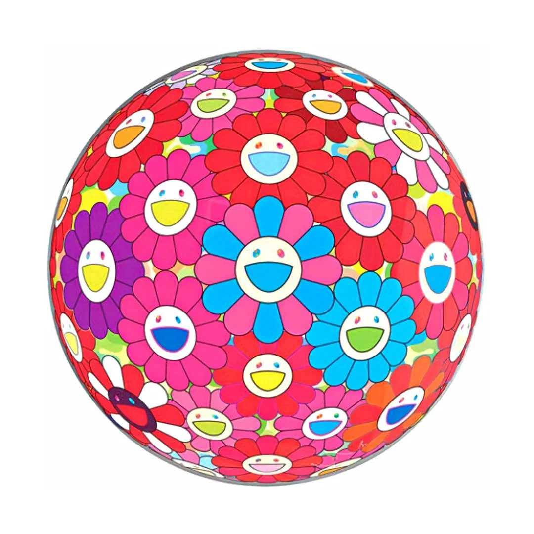 The Flowerball series by Takashi Murakami showcases his iconic smiling ...