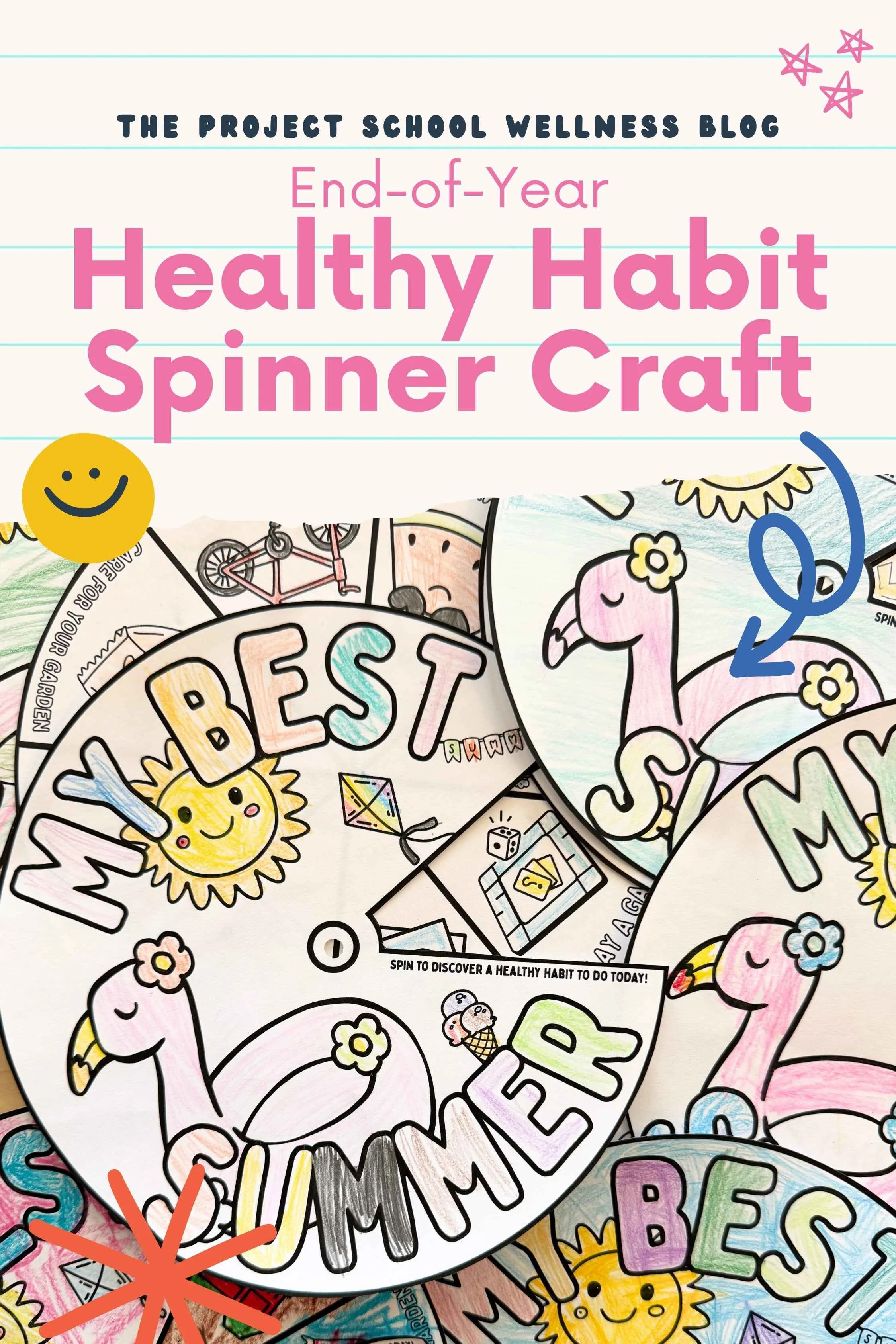 End-of-Year Health Project: Healthy Habit Spinner Craft