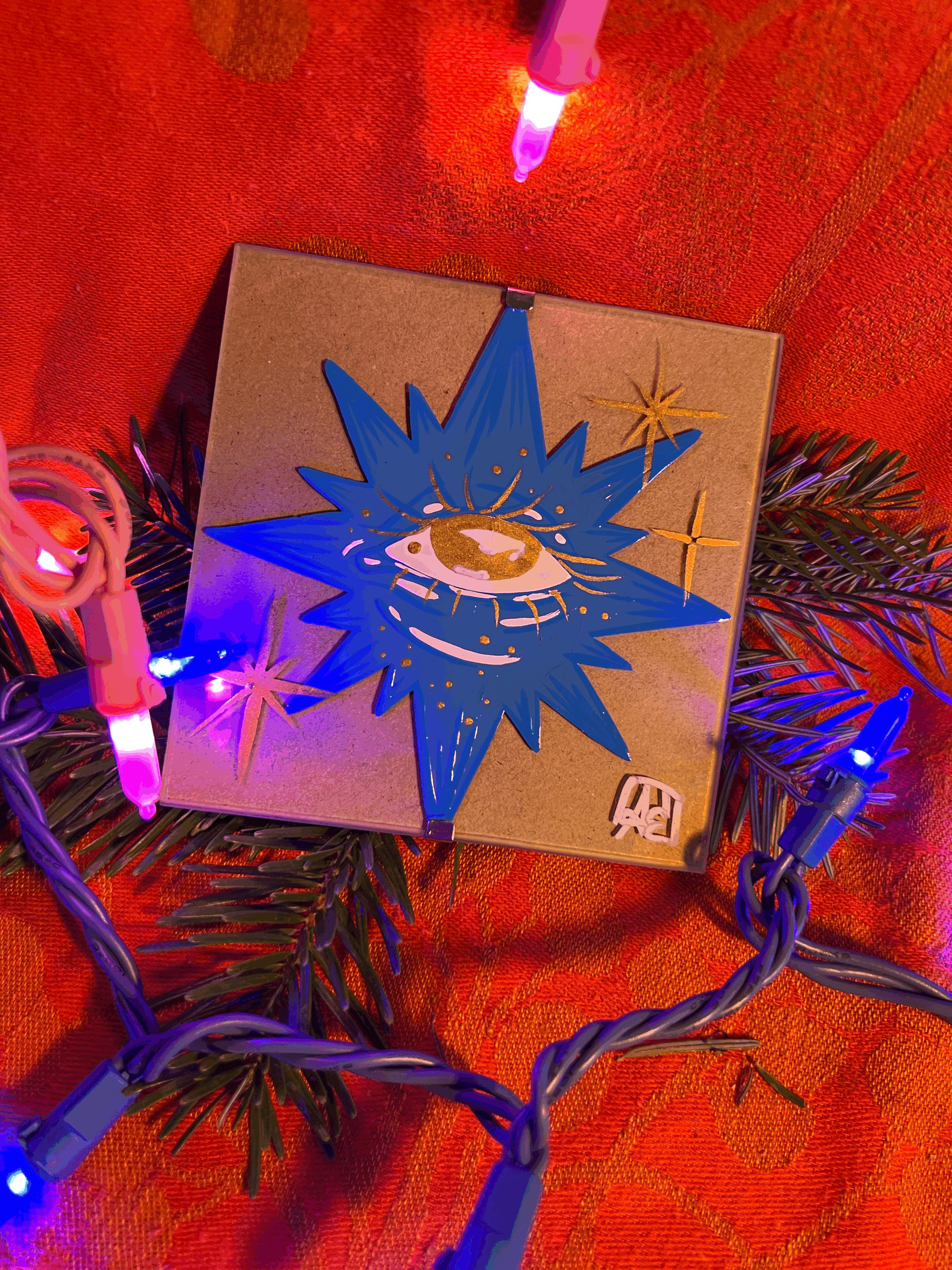 Miniature 4x4in Enamel Painting