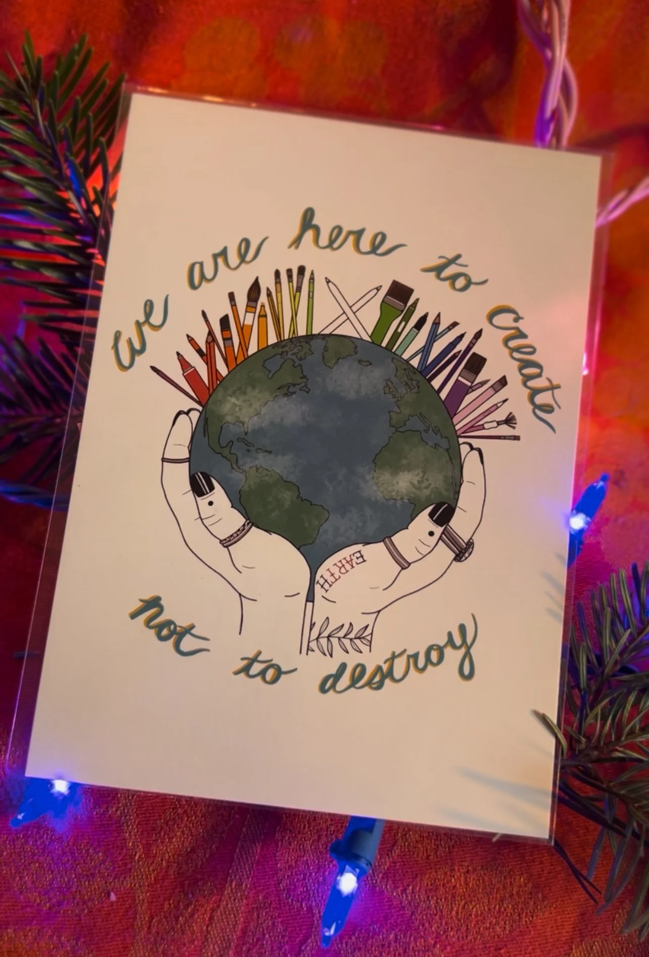 We Are Here To Create, Not To Destroy Mini Print