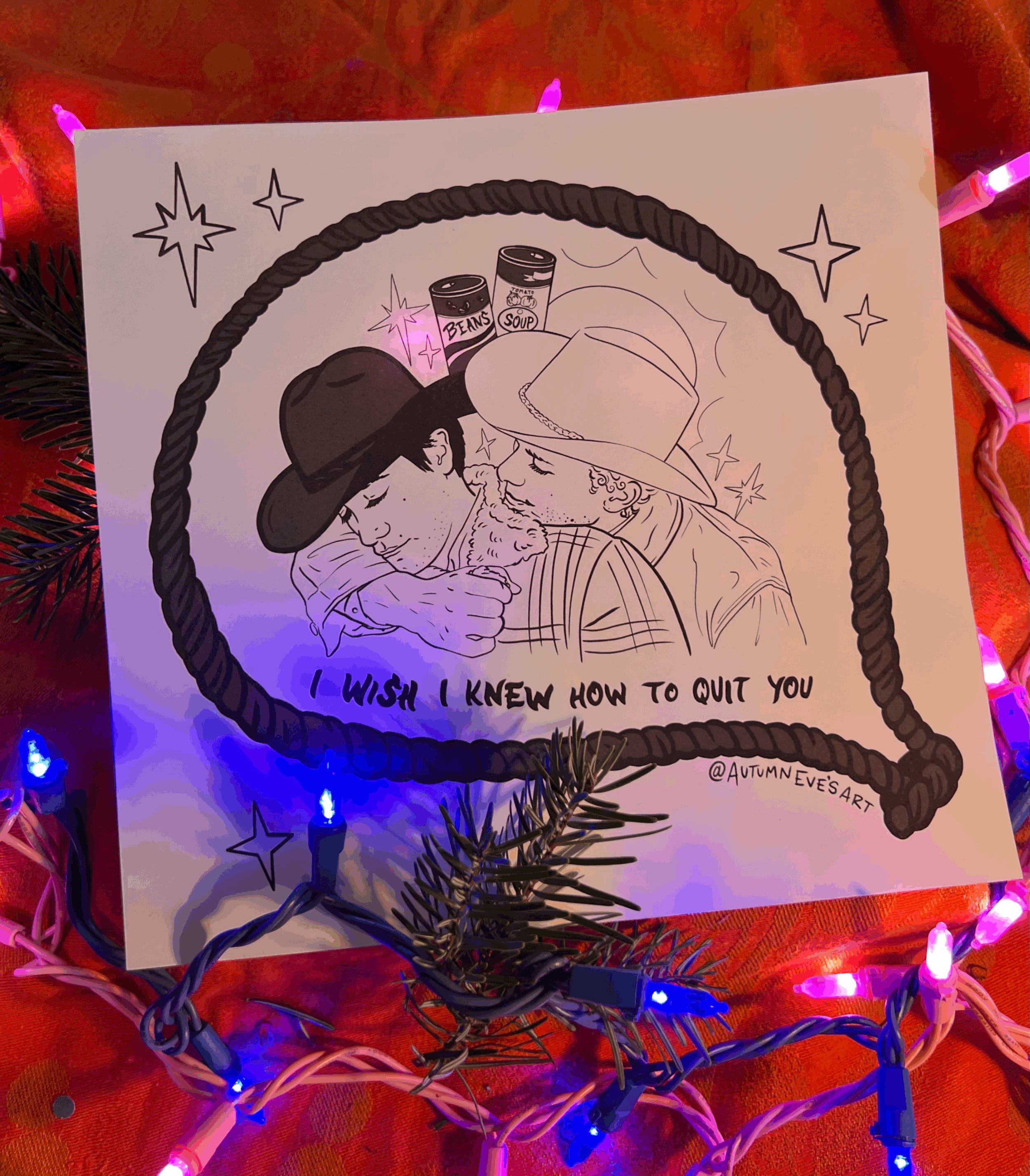 "I wish I knew how to quit you" Cowboys Print