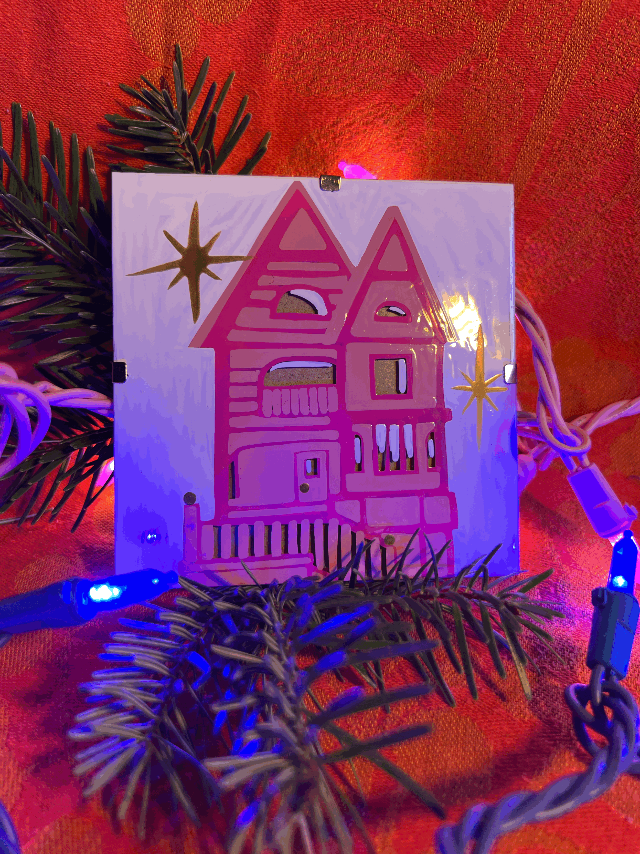 Miniature 4x4in Enamel Painting