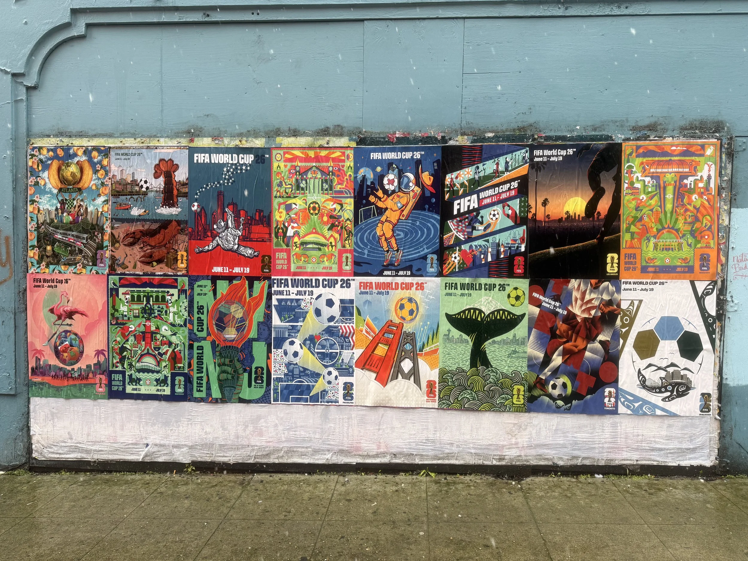 street advertising for the World Cup