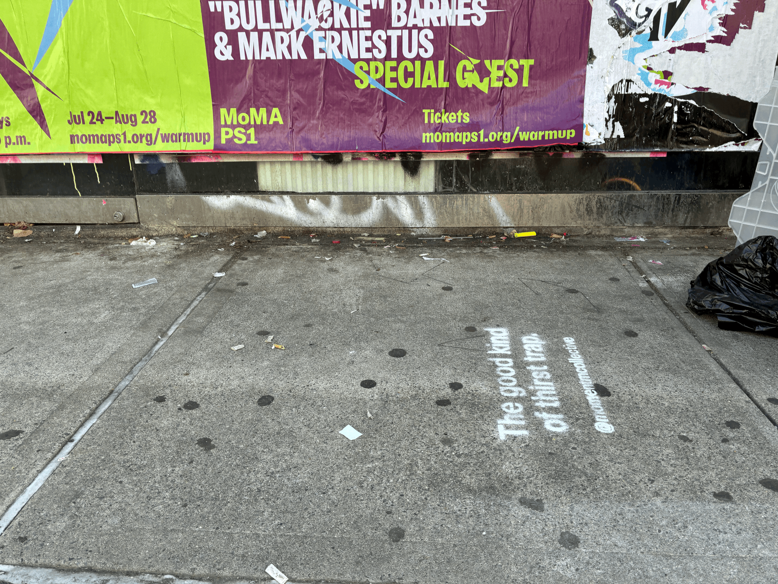 Sidewalk Stencil Advertising in Wynwood