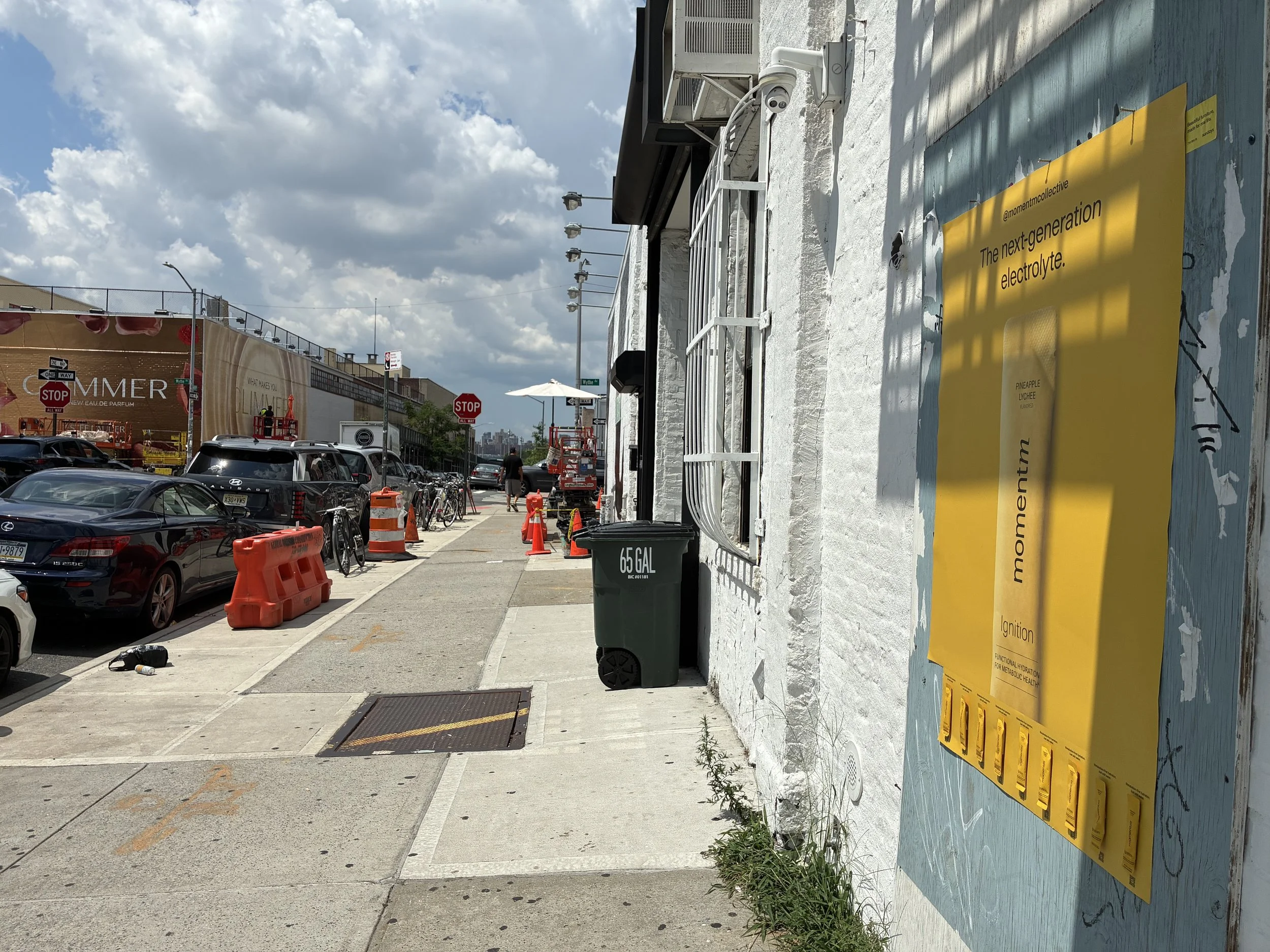 Takeaway sample posters in Williamsburg Brooklyn