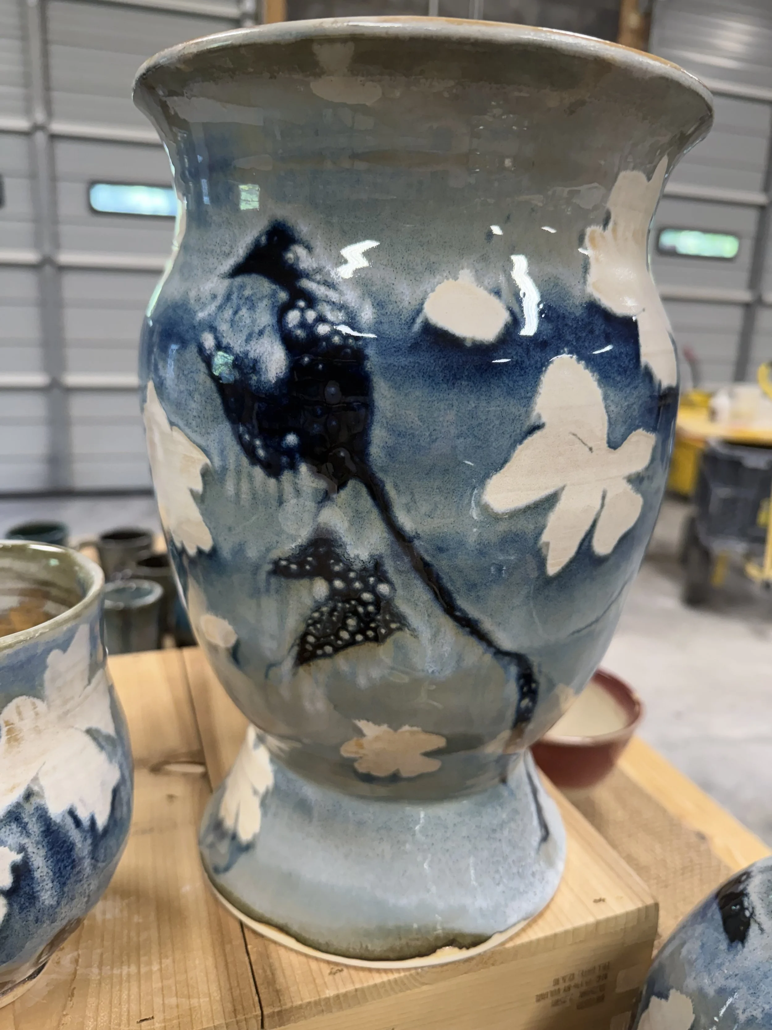 Handcrafted Ceramic Vase with Artistic Detailing