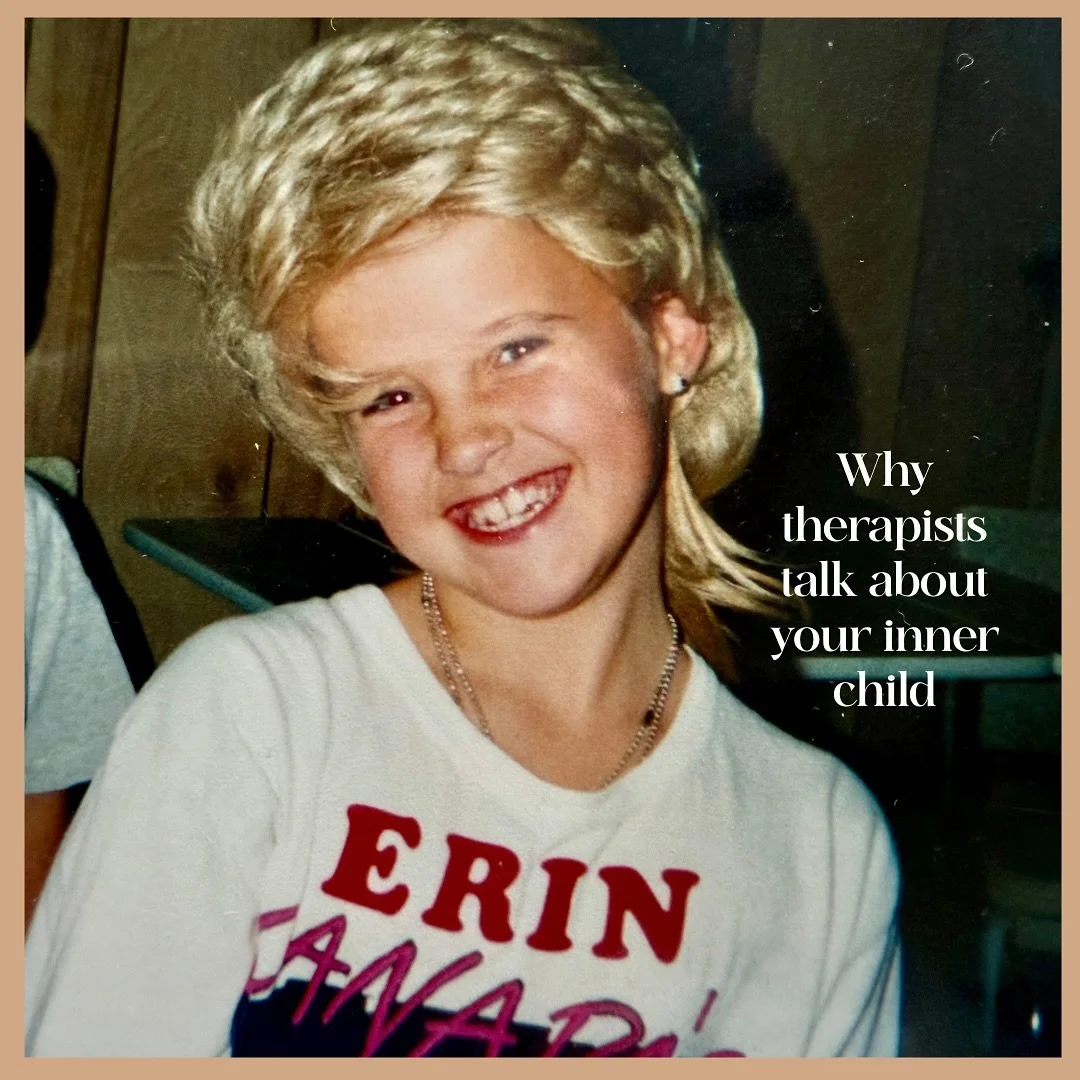 Therapists love talking about your inner child &mdash; as it speaks to both healing the past, and living more fully in the present 🩵

How + why:
🌊 our inner child represents the part of us that holds early experiences, needs, and emotions (positive