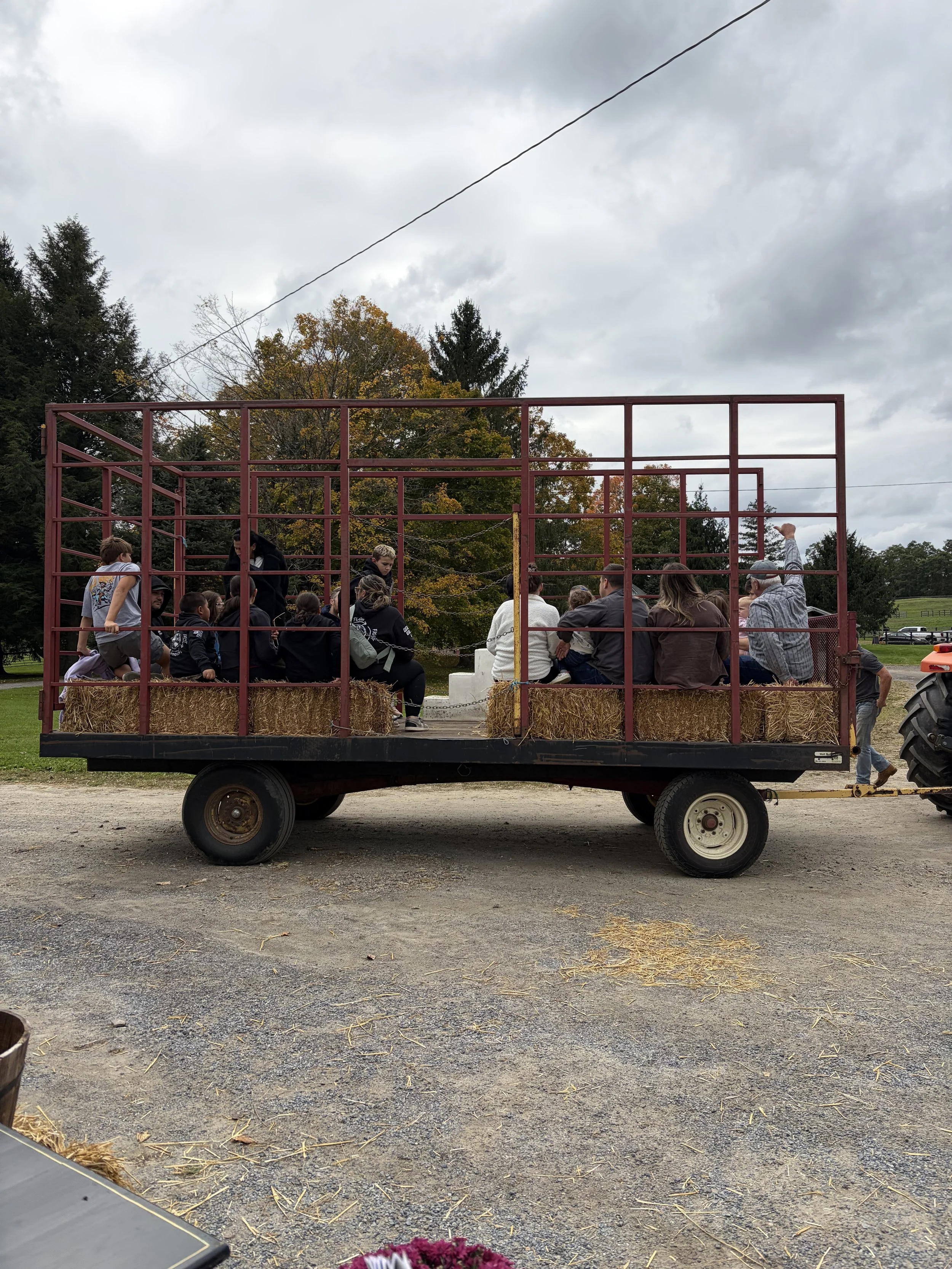Hay rides were a big hit!