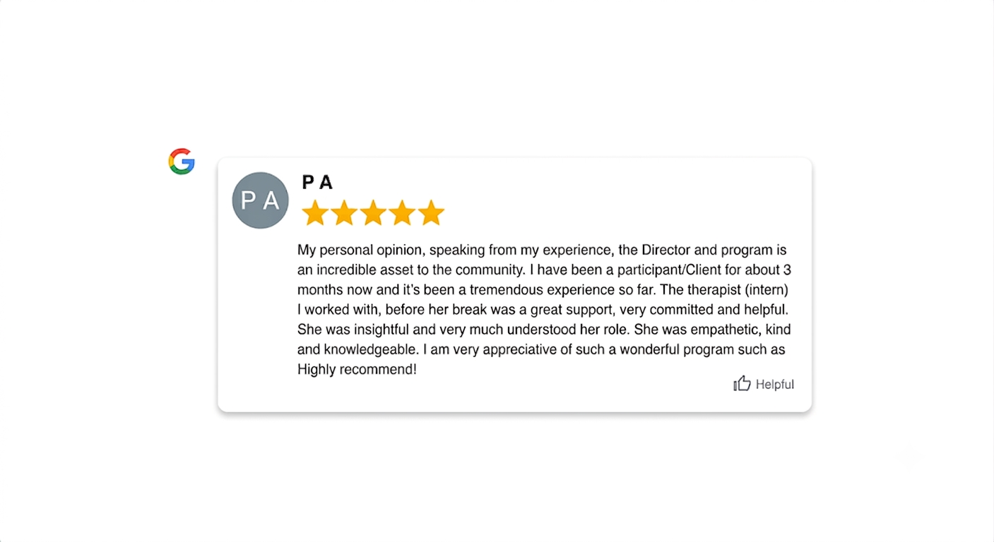 MentalRest Client Google Review Image 1