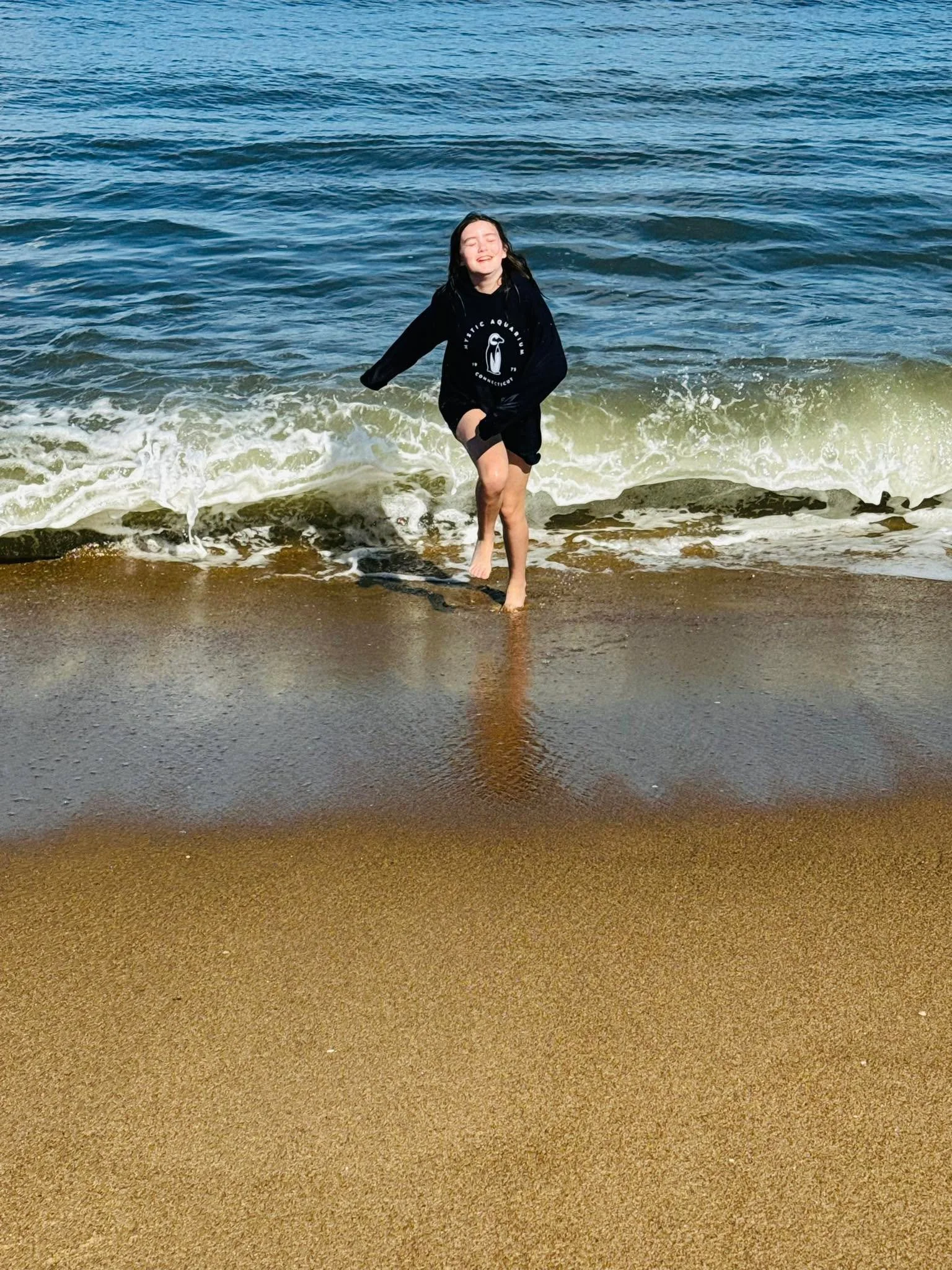 Live fiercely…
I’m grateful for having some much needed one on one time with this precious human.
As I watched her run into the crashing waves and run with the biggest grin, it helped me reflect on so many truths….
No matter