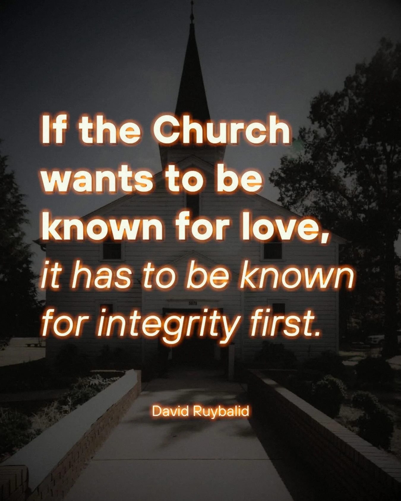 Ouch&hellip;. This one hits! We can talk love. We can claim love&hellip; but addressing the integrity behind everything that we do as a church&hellip;that&rsquo;s where true examination begins.