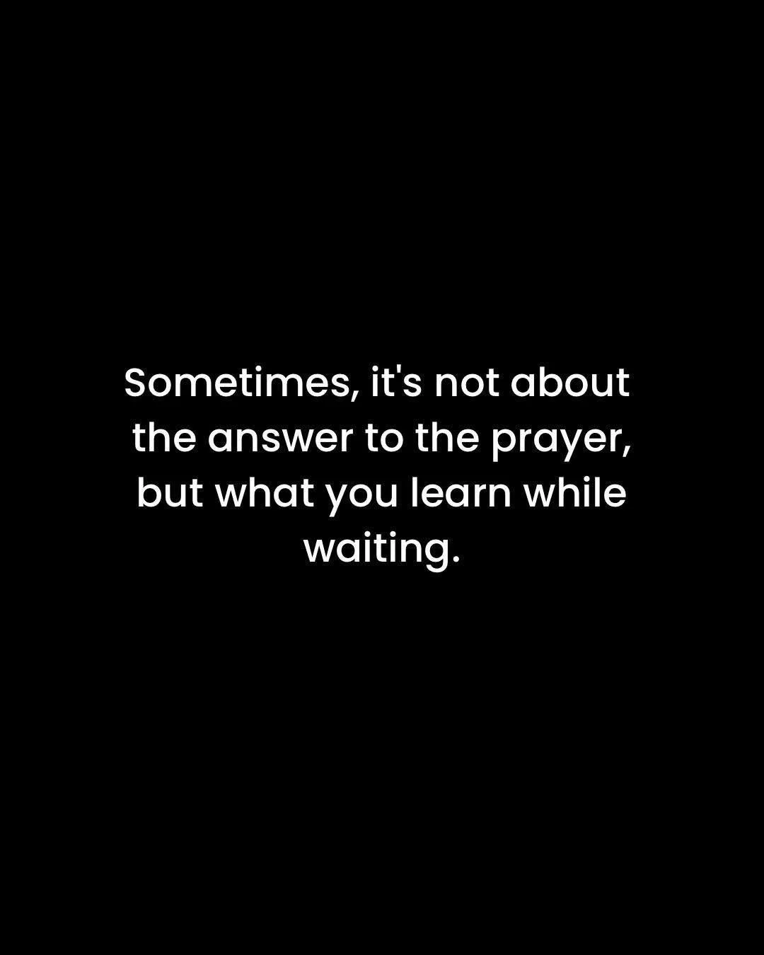 The wait&hellip;

More than any other time period in history, we hate to wait, we despise being uncomfortable, and we most certainly struggle to pause.

When things don&rsquo;t happen in our timing we get restless rather than seeking the opportunity 