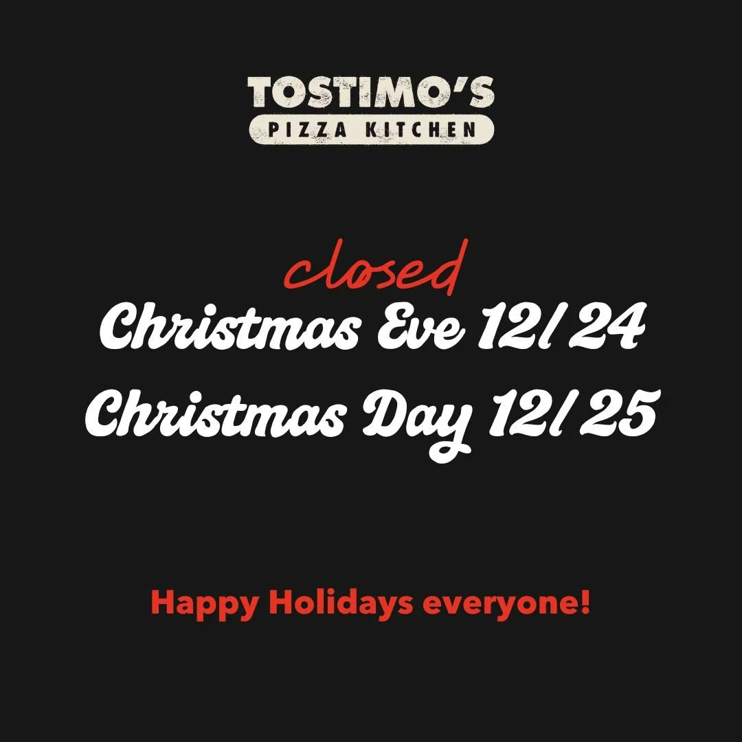 Holiday heads up 🎄

We&rsquo;ll be closed Christmas Eve &amp; Christmas Day at both locations.

Merry Christmas from our family to yours ❤️