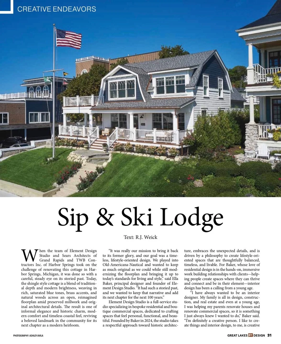 Seeing Sip &amp; Ski Lodge in print feels incredibly special. This project is deeply personal to me, my family&rsquo;s cottage in Harbor Springs, and the renovation process was a true labor of love rooted in history &amp; lifestyle.

It was so great 