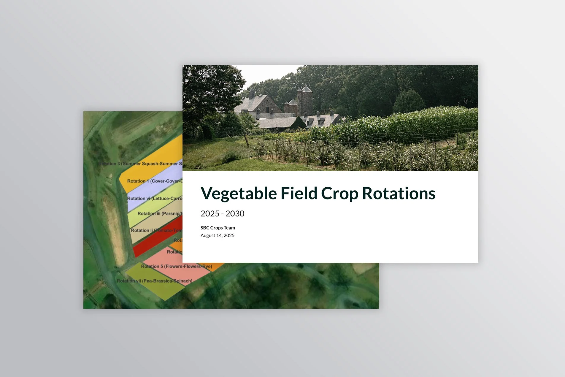 Stone Barns Vegetable Field Crop Rotations