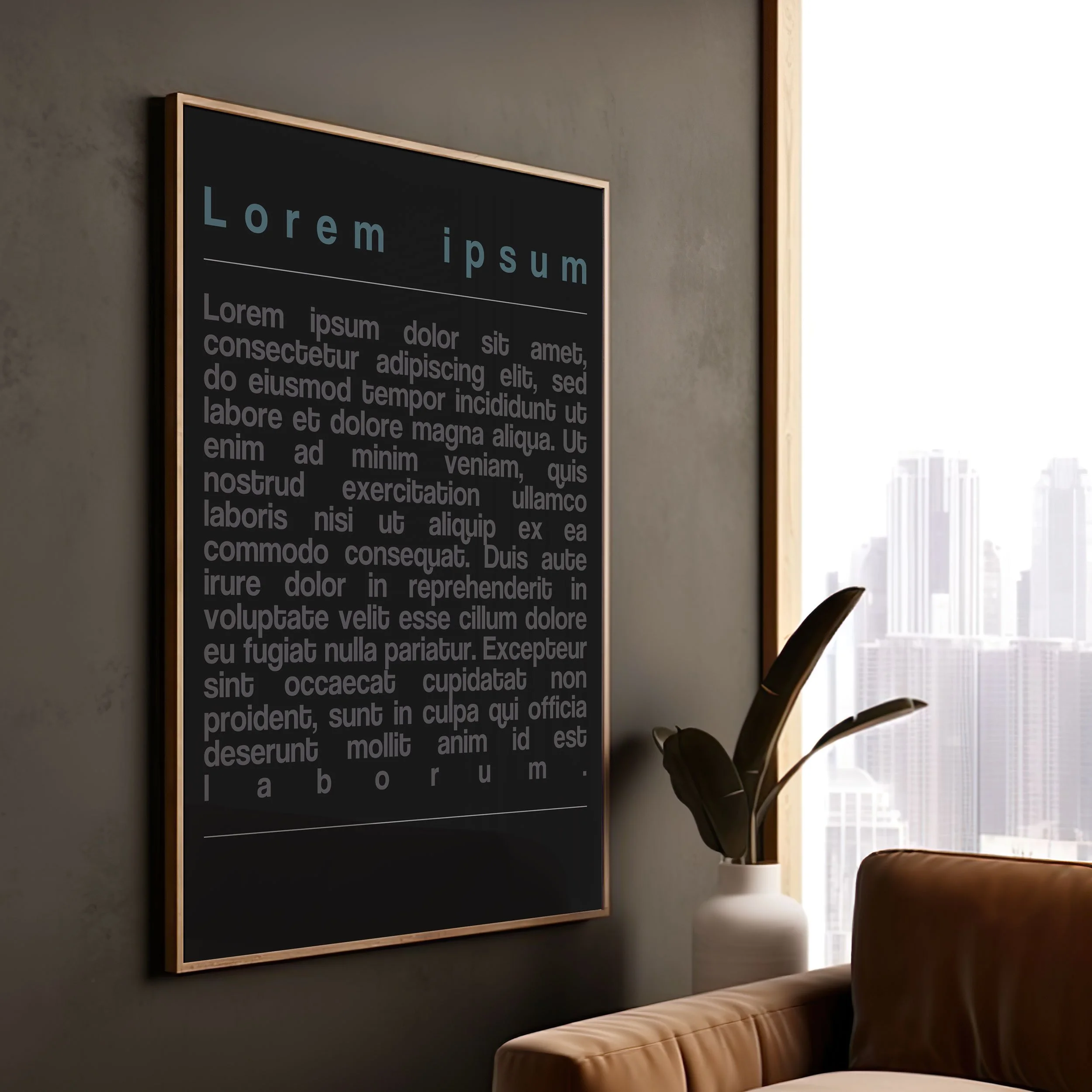 'Dark Lorem Ipsum' Art Print