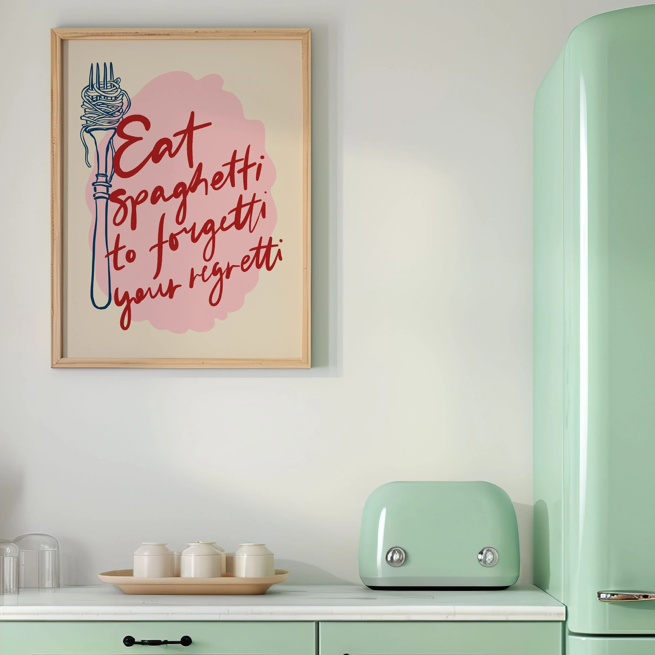 'Spaghetti Regretti' Art Print