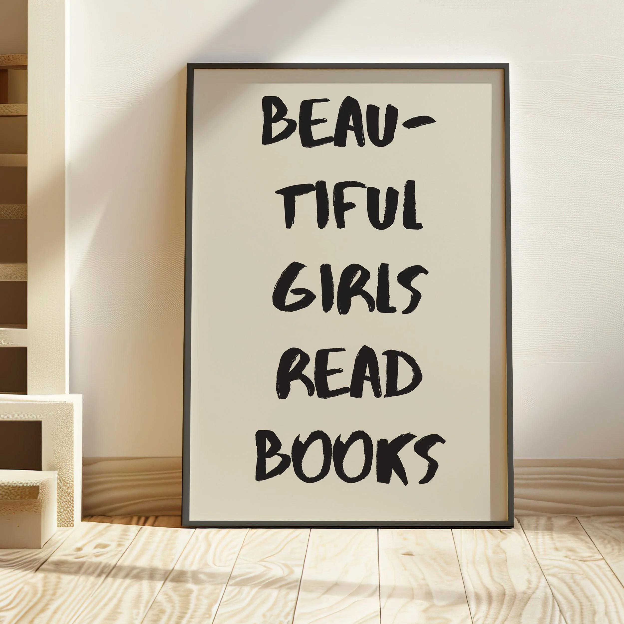 'Beautiful Girls Read Books' Art Print