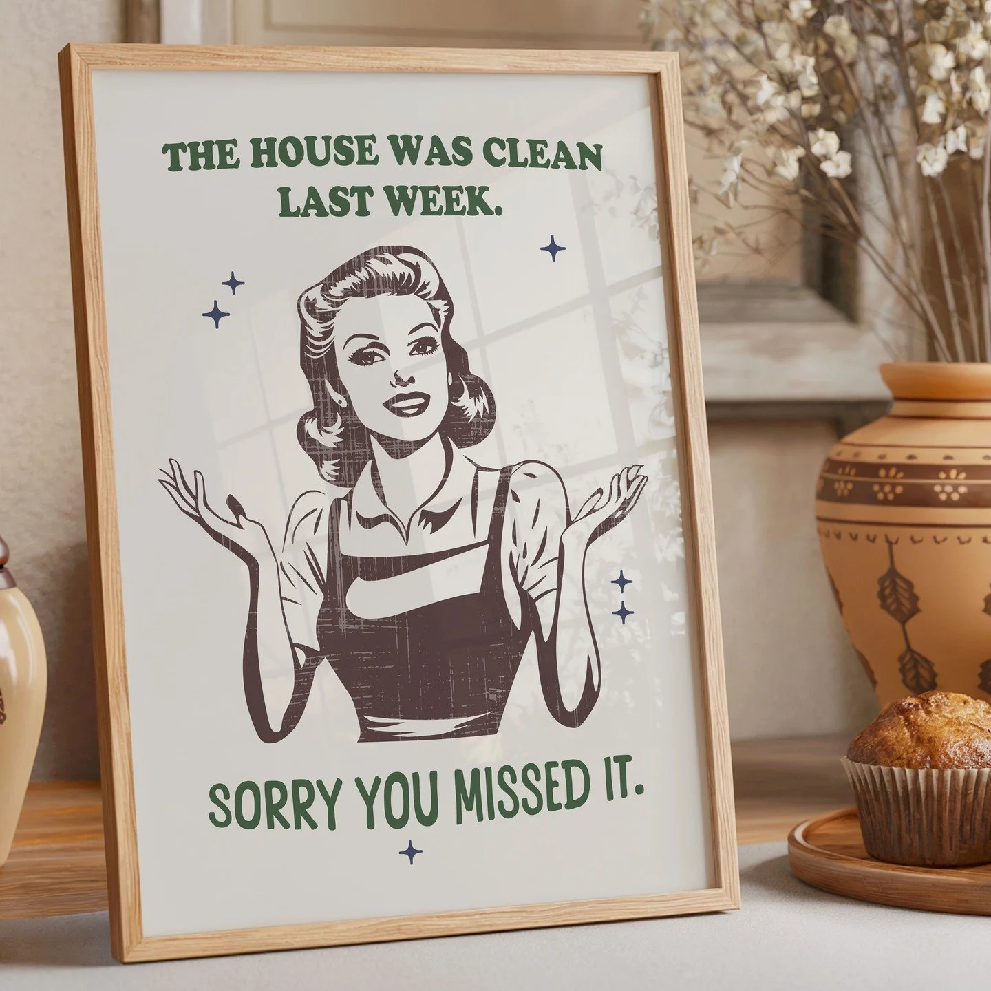 The new "1950s Housewife" collection is coming along nicely. Sassy. Sarcastic. And nostalgic af.

#traditional #tradwife #housewife #womanstyle #etsyshop #sarcastic #funny #funnymeme #wallart #1950s