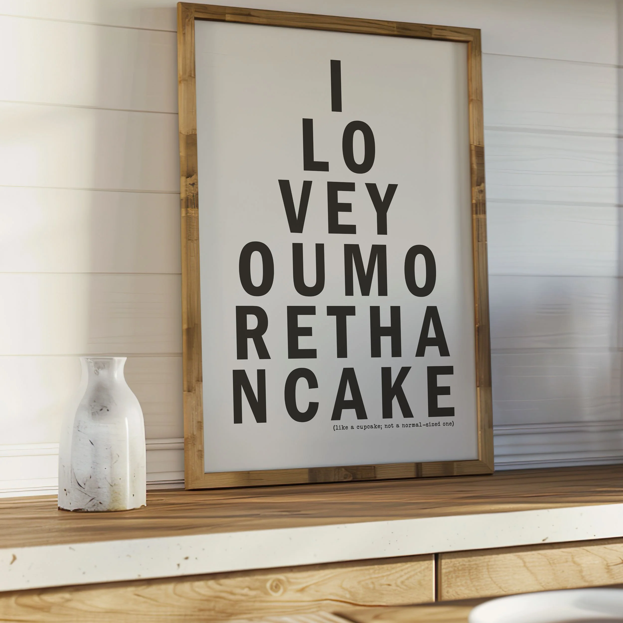 'I Love You More Than Cake Eye Chart' Art Print