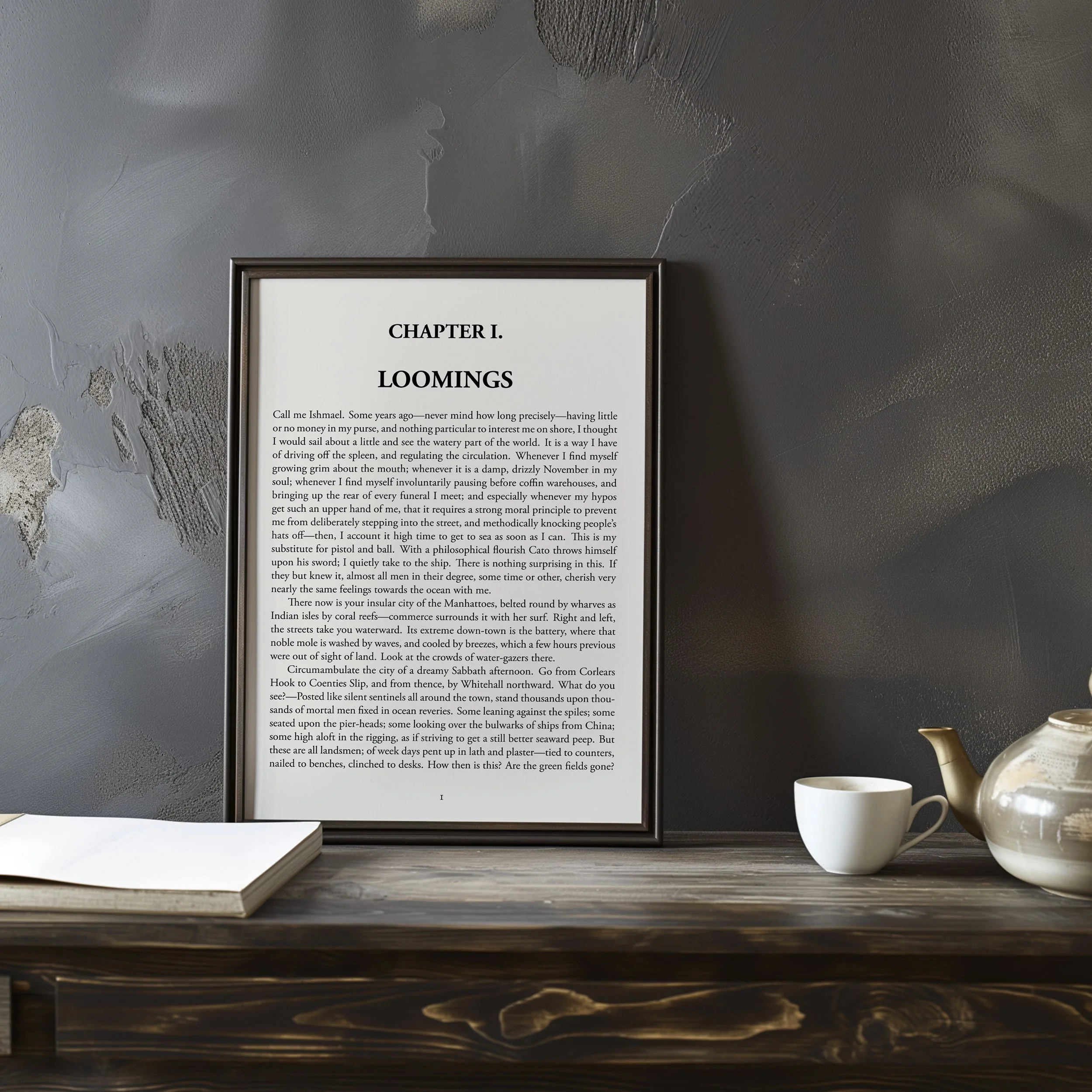 'First Page of Moby Dick' Art Print