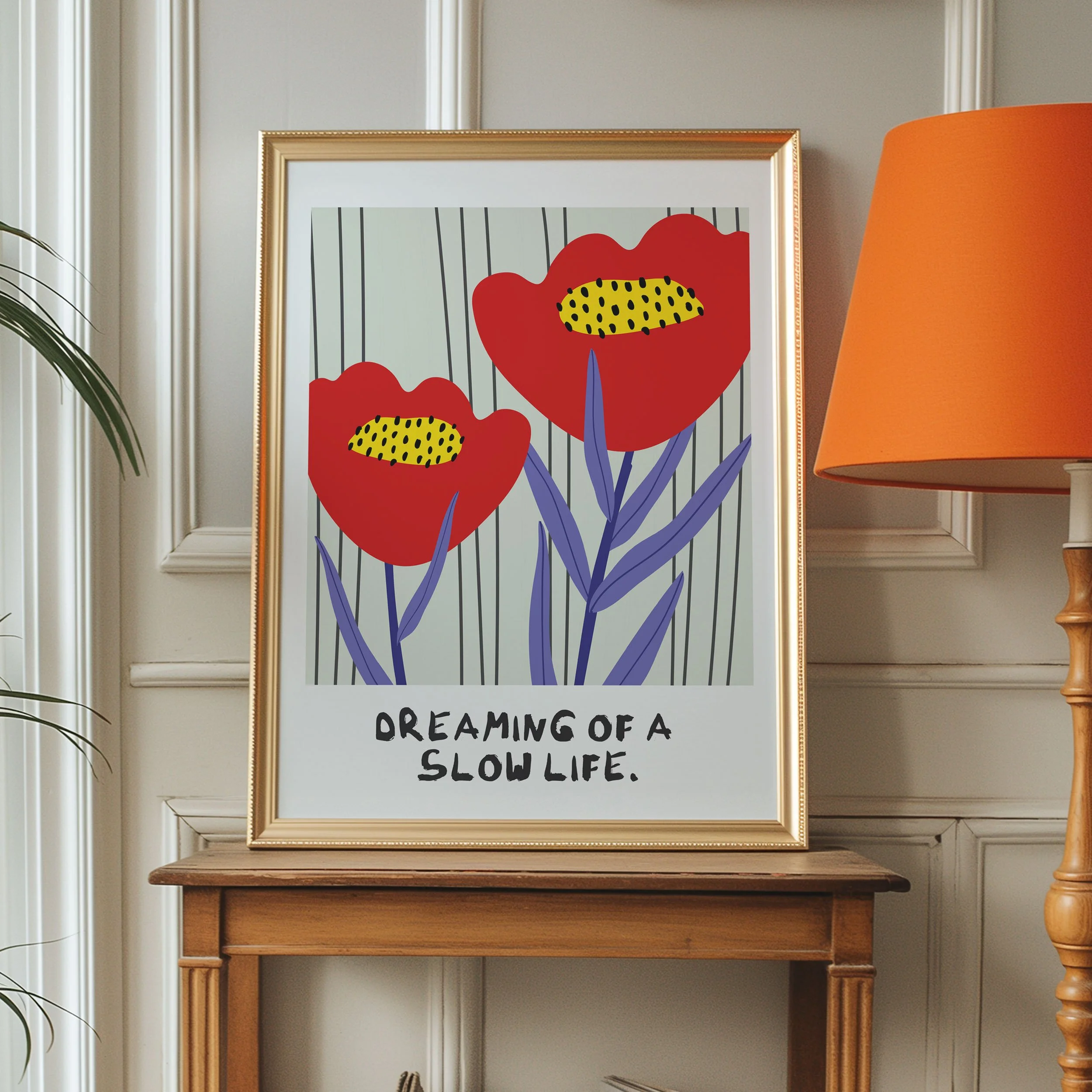 'Slow Life with Poppies' Art Print