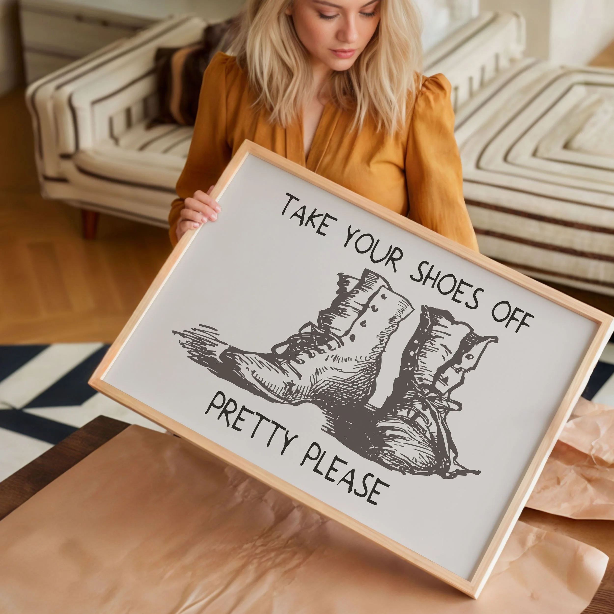 'Take Your Shoes Off' Art Print