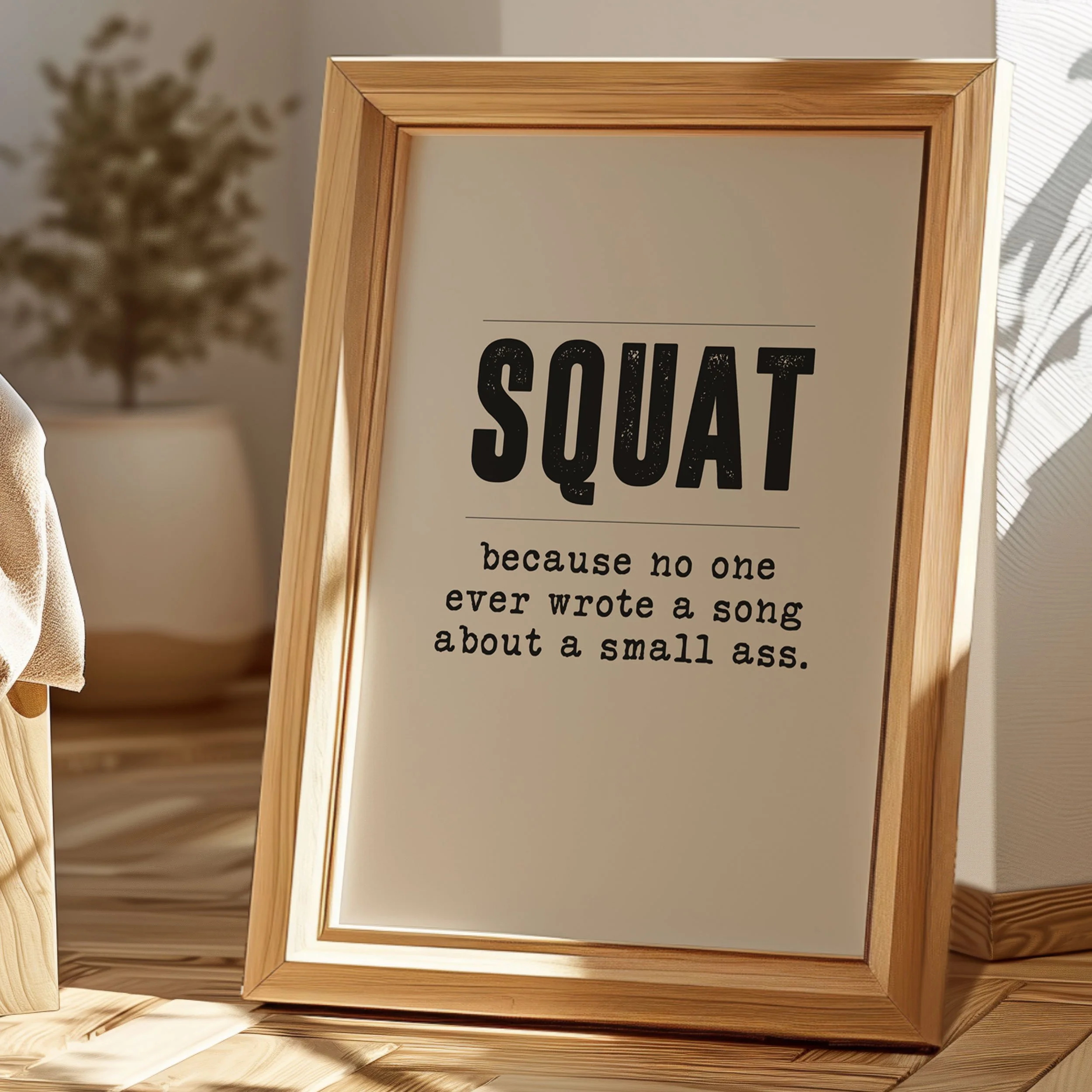 'Squat a Small Ass' Art Print